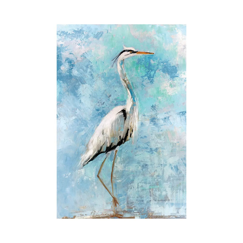 Hazy Morning Heron I by Sally Swatland - Wrapped Canvas Print, 66.04 cm H x 45.72 cm W x 3.175 cm D
