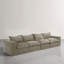 Upholstered Chenille Modular Sectional Sofa with Cushion Back– Fully Compressed, No Assembly Required-1404319042-1404319053