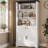 70 In Tall Bookshelf Farmhouse Bookcases With Doors And Drawer 6 Shelf Display Storage-1994626485
