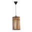 Luminaire suspendu cylindrique en bois