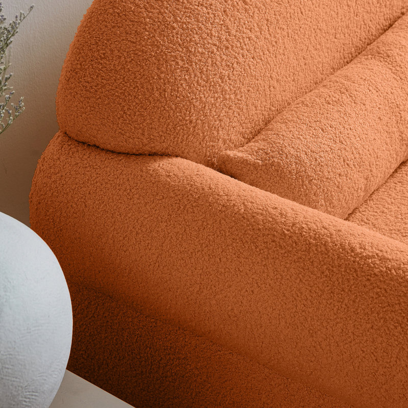 Décoration moderne orange pour la décoration de salon - 2 sièges, mousse, ornement fabriqué, Orange