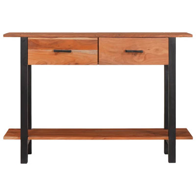 110cm Solid Wood Top Console Table