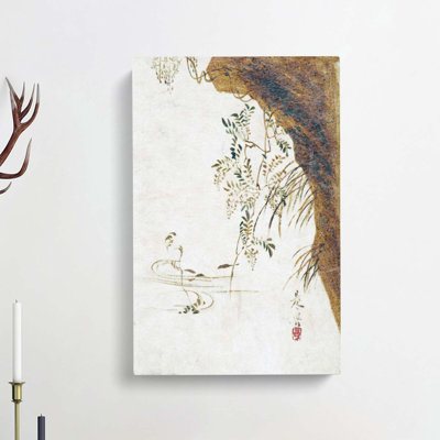 Overhanging Cliff by Shibata Zeshin - Wrapped Canvas Painting