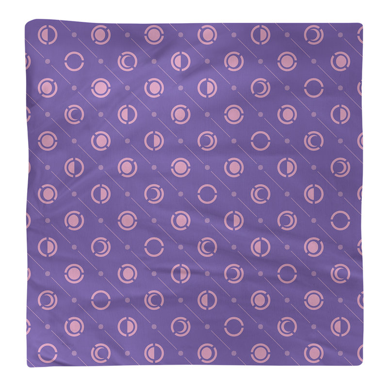Serviette de coton deux couleurs en lune à phases Noira Gothard, H 0,1 po x l 22 po x P 22 po, Rose / Mauve, Sergé de coton