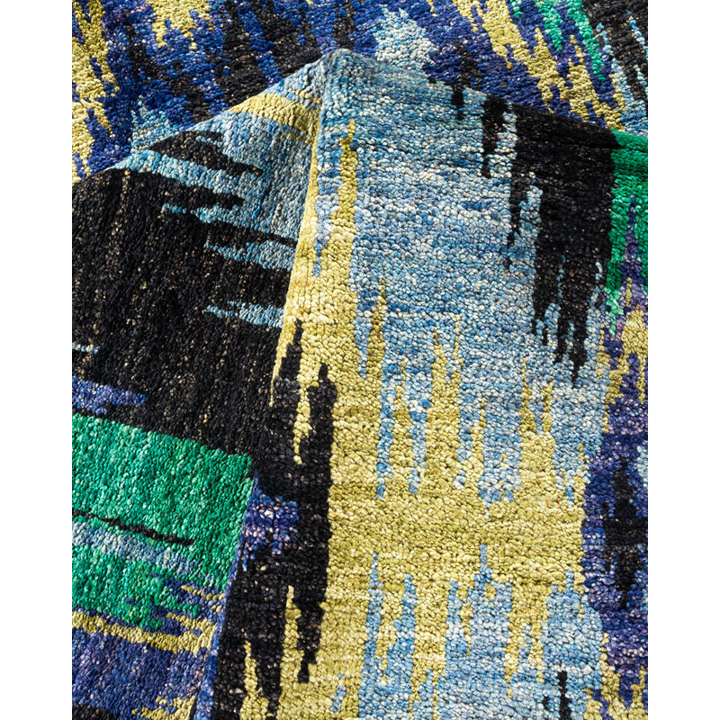 Contemporary One-of-a-Kind 12' 5" X 11' 10" Hand Knotted Area Rug
