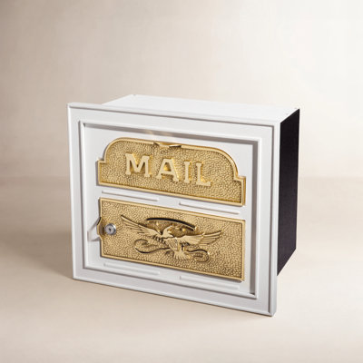 Classic Faceplate Mailbox - with Polished Brass Accents