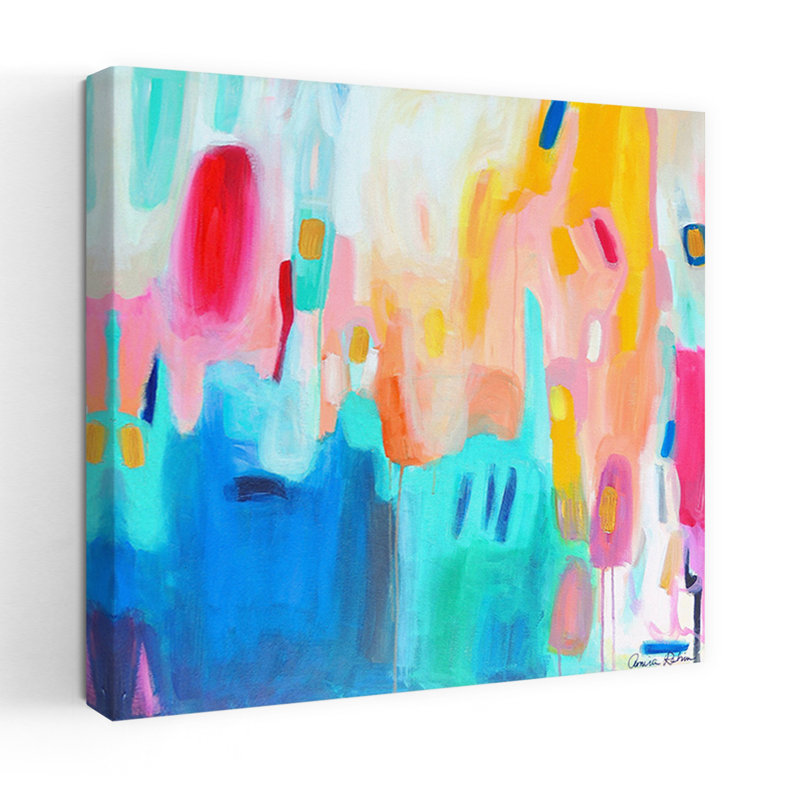 Art contemporain abstrait, H 18 po x l 18 po