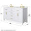 Meuble-lavabo double autoportant de 60 po avec plateau en quartz Beckett-108352035-108352037-108352034