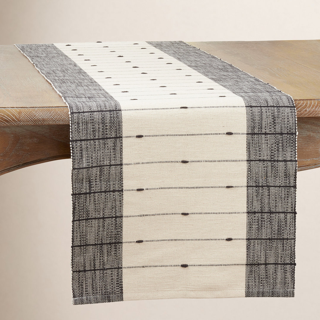 Almazan Lincoln Striped 100% Cotton Table Runner Laurel Foundry Modern Farmhouse® 
