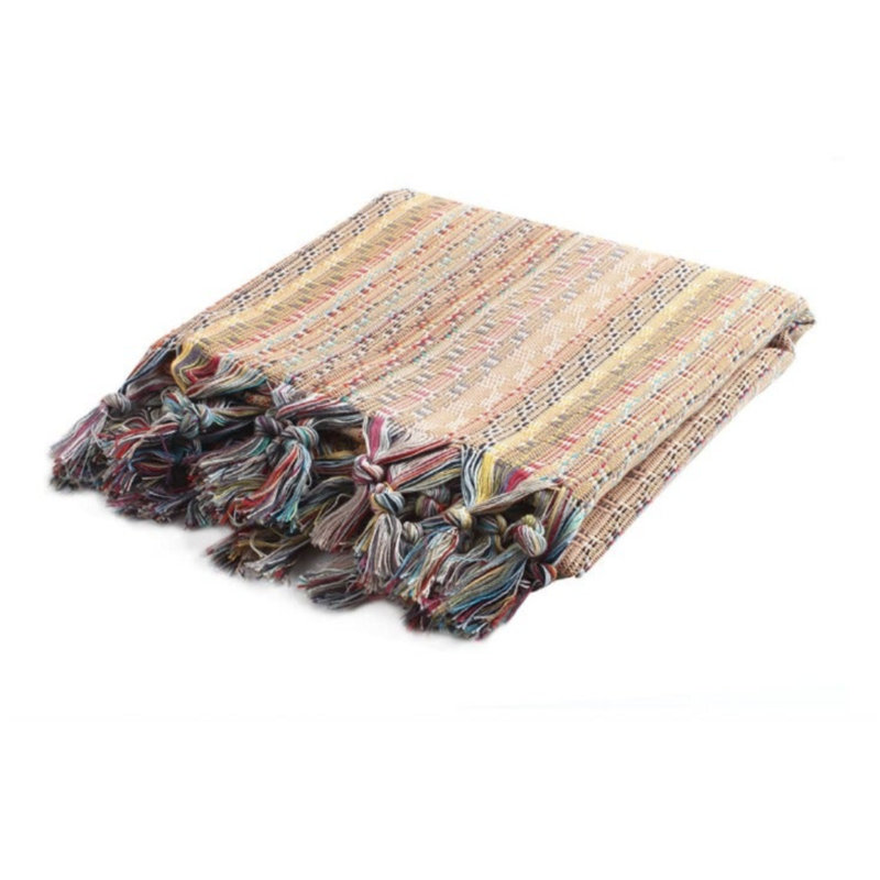 Luxullian Turkish Cotton Bohemian Bath Towel, Salmon