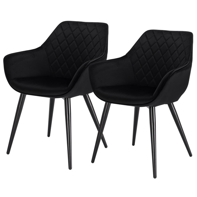 Alinblot Upholstered Armchair, Black Velvet