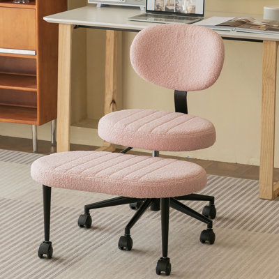Chaise de bureau ergonomique avec pieds croisés multi-positions, fauteuil pivotant de méditation et de TDAH, support de dossier et base roulante