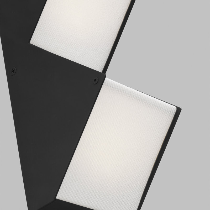 Zig Zag 5 - Light LED Flush Mounted Sconce, Nightshade Black