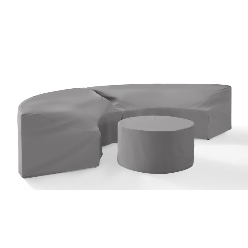 Outdoor Conversation Set Cover, Gray, 26" H x 82.63" W x 31.5" D