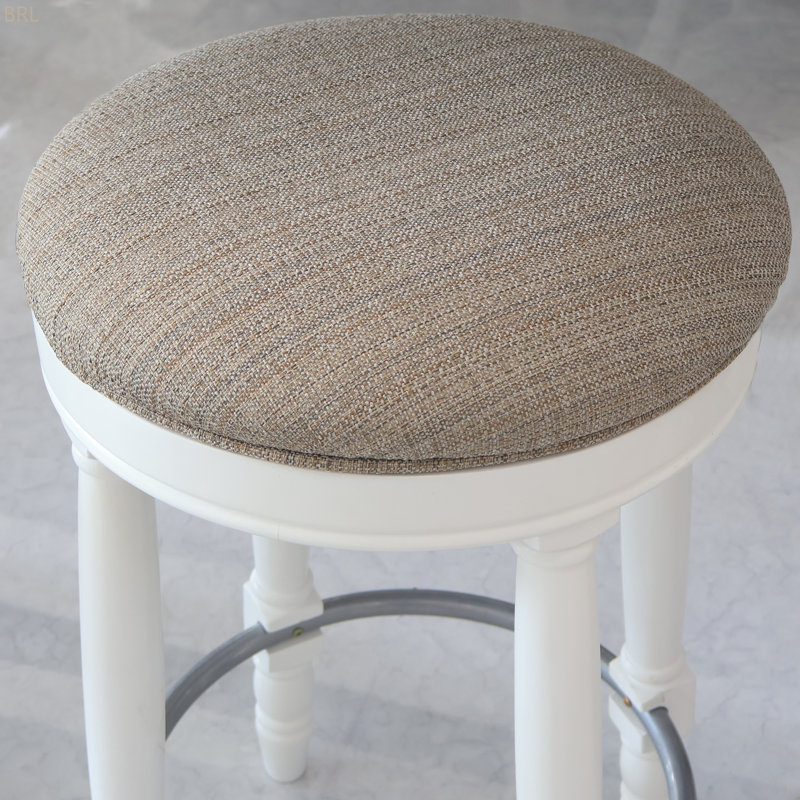 Bar Stools Set Of 2, 26" Counter Height, 360° Swivel Wooden Barstool With Fabric Upholstered Seat,Stylish Accent For Kitchen, Dining, And Living Room