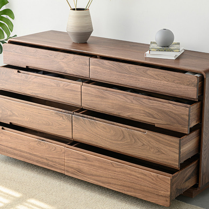 Commode d'appoint en noyer noir Simple Style