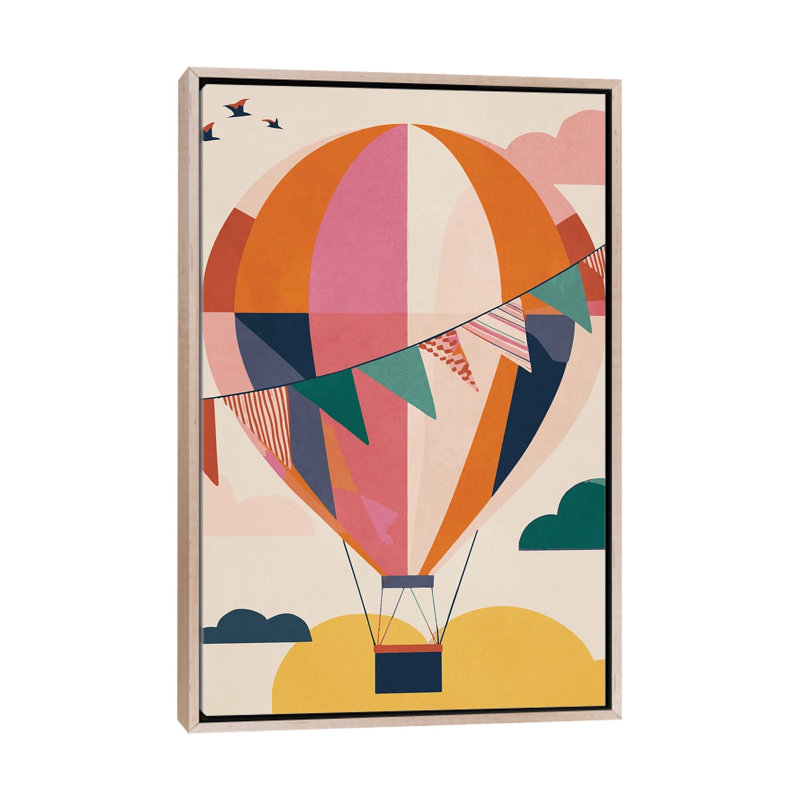 Hot Air Balloon III by Gaite - Gallery-Wrapped Canvas Giclée on Canvas, 152.4 cm H x 101.6 cm W  x  4.445 cm D, Natural Wood