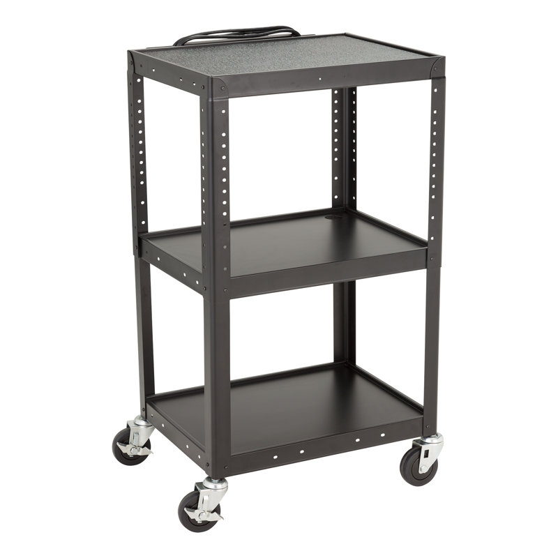 Laptop Caddy Utility Cart with 3 Shelves and Casters