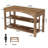 59" Farmhouse Kitchen Island with Two Storage Shelves and Large Worktop