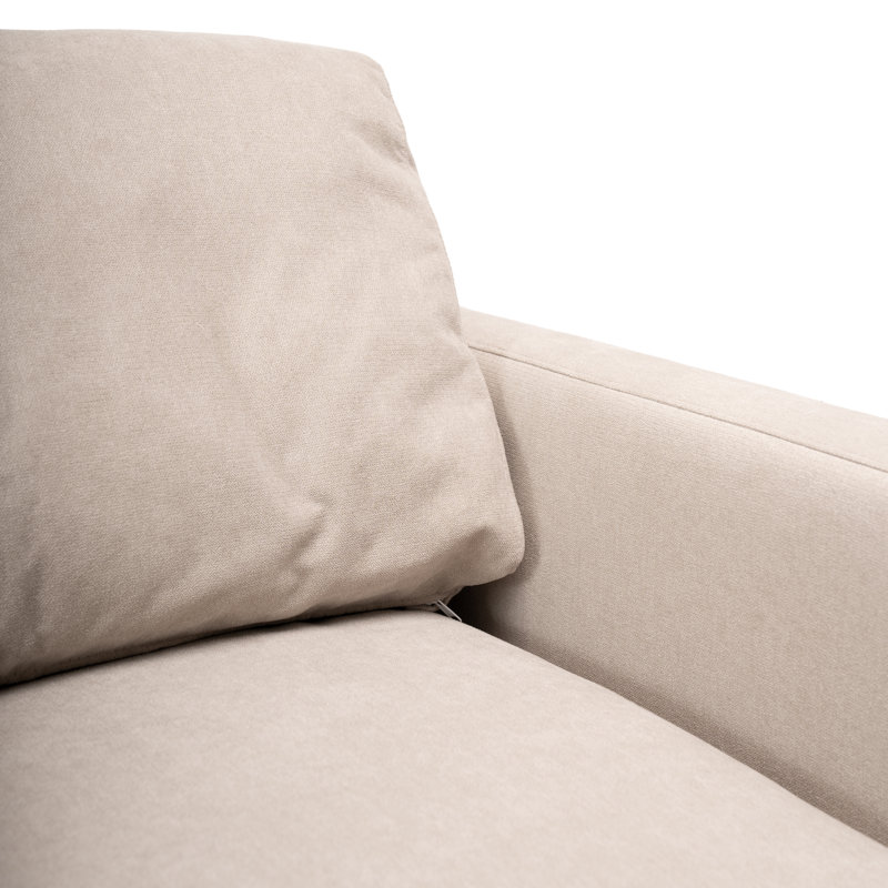 Aharshi Upholstered Armchair, Beige, Pale Oak