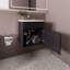 Meuble-lavabo de salle de bain avec lavabo, 1 porte, wengé noir-1775211071