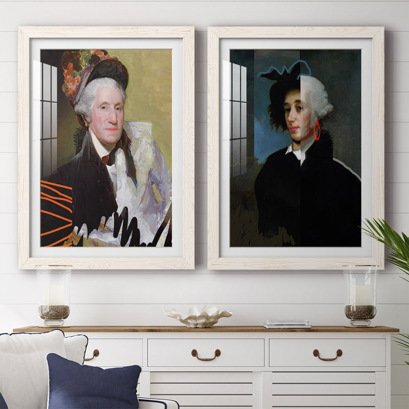 «Cheeky Master Founding», reproduction encadrée de qualité supérieure - prête à être accrochée, Blanc