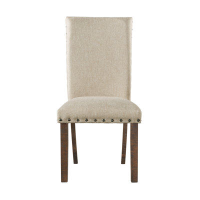 Zaneta 18'' H Linen Upholstered Parsons Chair