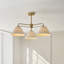 Linen Blend Semi Flush Mount