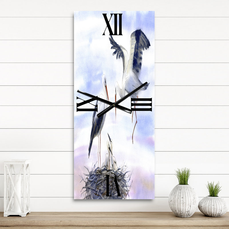Horloge murale Cigognes dans le nid, Petit