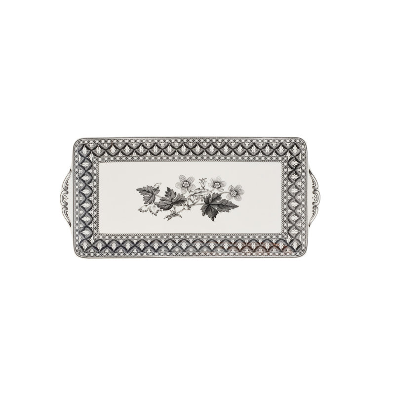 Gray Porcelain Rectangle Sandwich Tray, Oven Safe