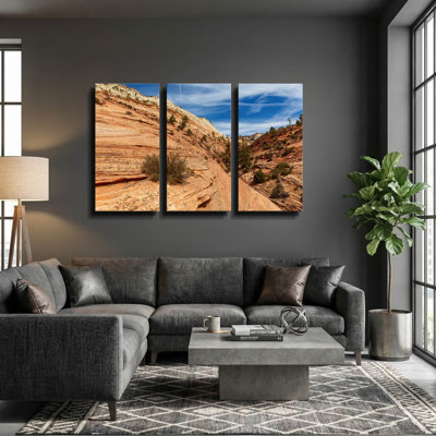 'Utah 4' By AKG Triptych Wall Art, 60" x 40"
