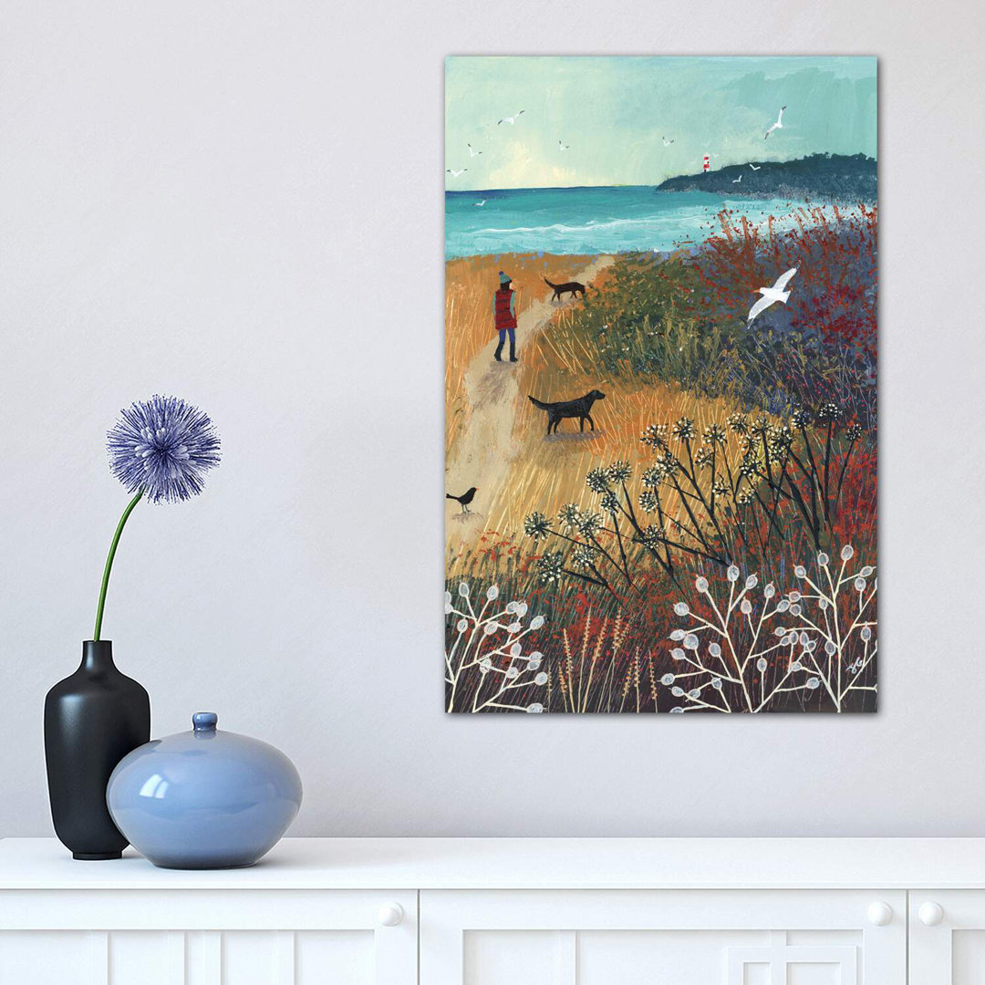 Walk To The Sea by Jo Grundy - Wrapped Canvas Painting