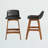 Upholstered Counter Stool with Solid Wood Frame-1173435386