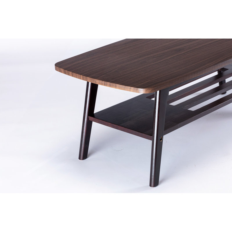 47" Light Oak Coffee Table, Espresso