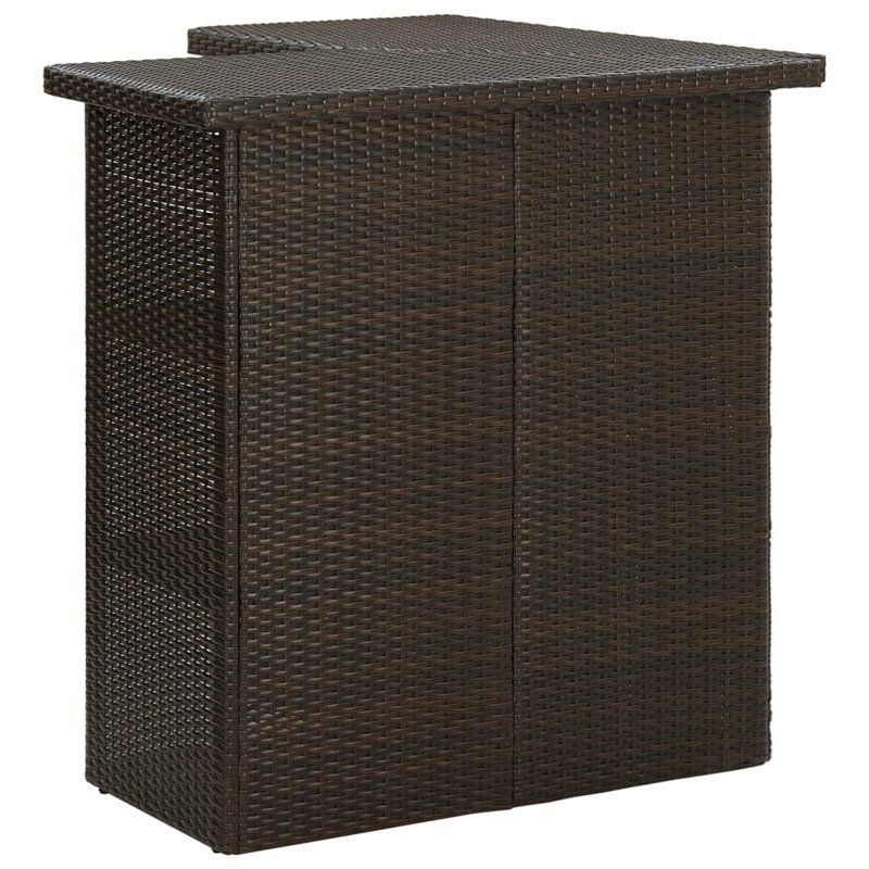 Francesco Rattan Bar Table, Brown