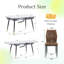 Ensemble de table de salle à manger extensible de 55 à 79 po avec chaises rembourrées en cuir de polyuréthane 4-24578651-24578647