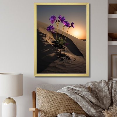 Violettes sur la plage sur toile