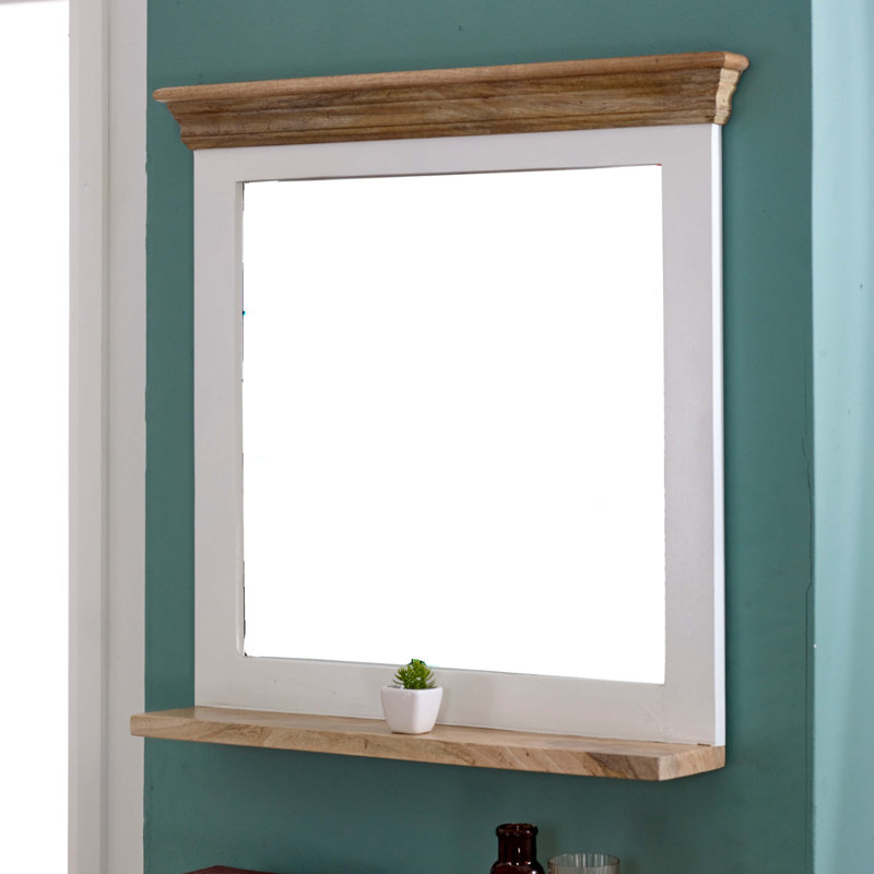 Charton Solid Wood Rectangle Wall Mirror