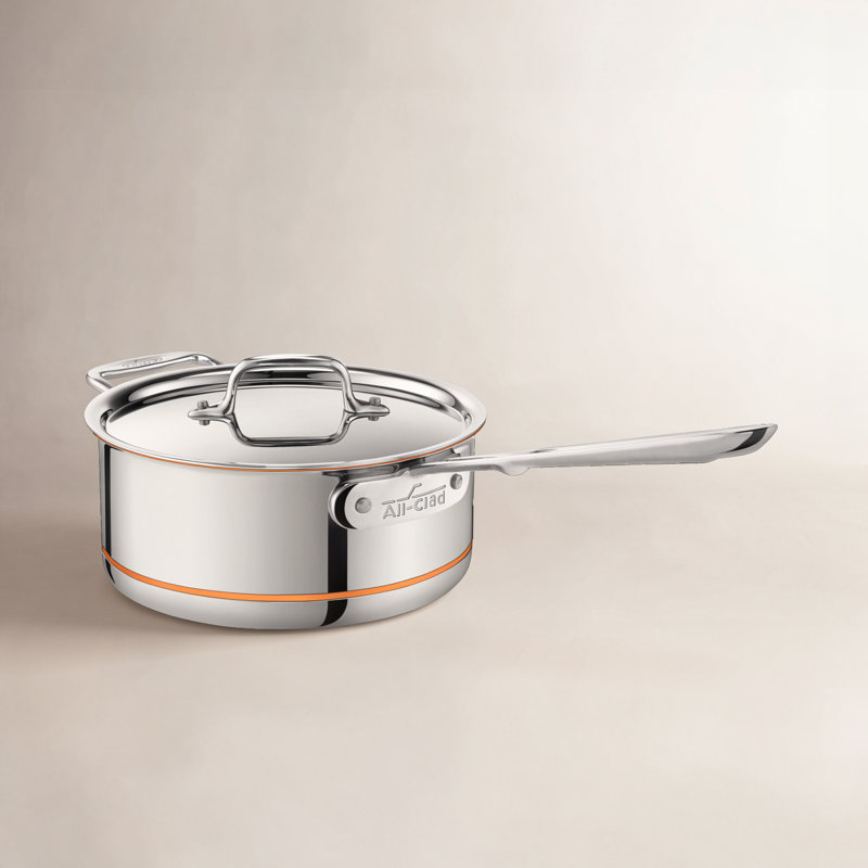 Casserole avec couvercle en cuivre All-Clad, Marmite