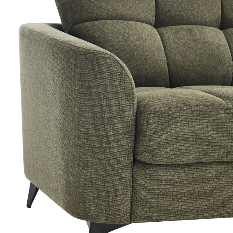 Upholstered Armchair, Green