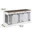 Grande porte de grange pour chien avec 2 tiroirs et cloison-822549767-847920841