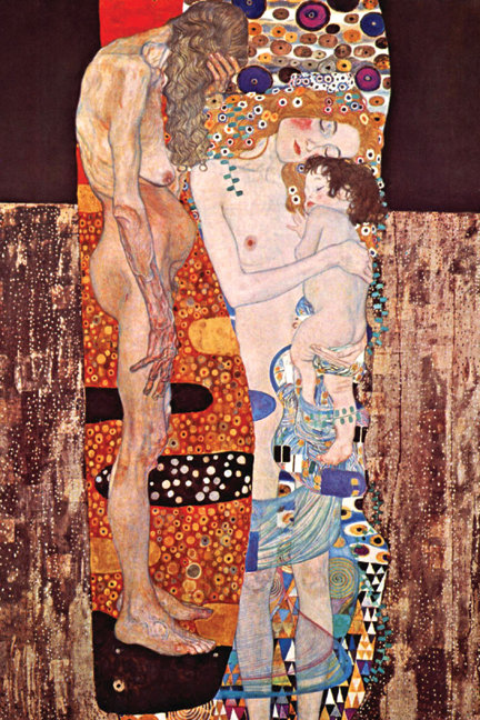 «The Three Ages of a Woman» par Gustav Klimt, reproduction d'art