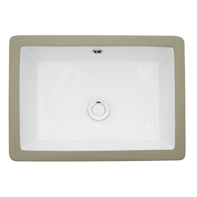 Modern White Ceramic Rectangular Bathroom Sink With Overflow - 22.24X15.16 Inch, Stain , Space Saving Design Undermount 22"X15.5", White, Elegant And Practical, For Decoration