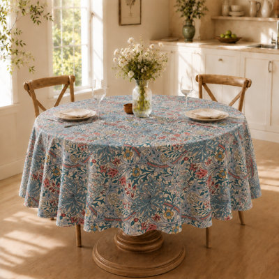 Nappe ronde en lin texturé 84 po