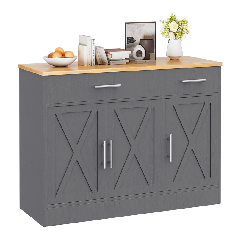  Dennisse 42.5'' 2-Drawer Sideboard Buffet, Gray