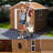6x4 Ft, Shed, Sloped Roof, Galvanized Steel, Small Yards, Space-saver, -grade Lock Metal Windows, Ventilation, Lockable Door, Backyard Tool Storage, 15° Angled Interlocking Panels