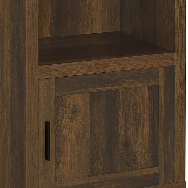 Keron Storage Bookcase, Dark Pine