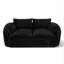 Space Saving Compression Sofas, Black Foam 2 Seater, Modern Contemporary Lounge