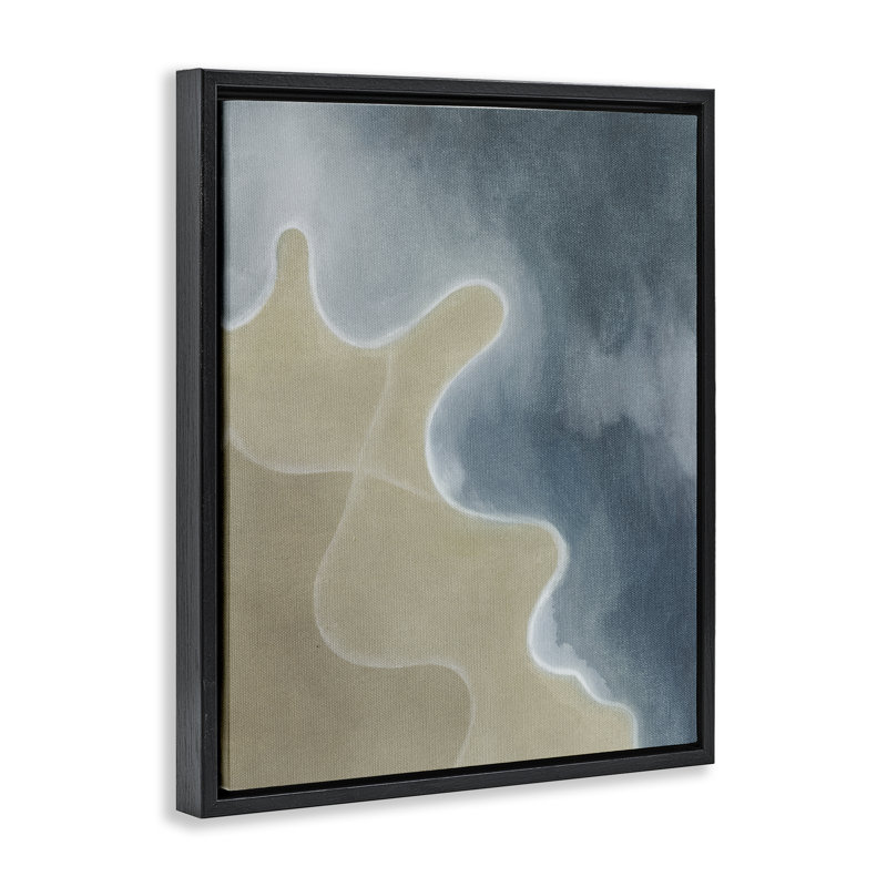 Cadre tournant Turning The Tides Contour, conception de Grace Popp, H 21 po x l 17 po, Cadre flottant noir de jais