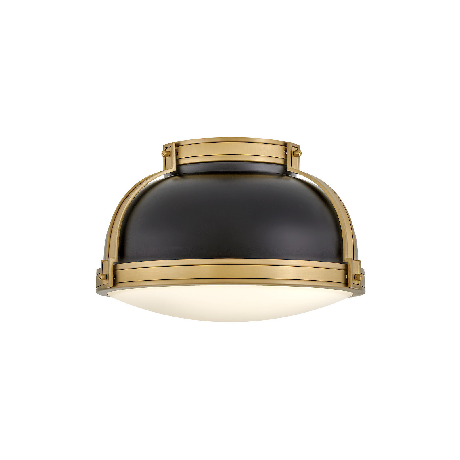 Calathea 2 Light Flush Mount, Black/Gold